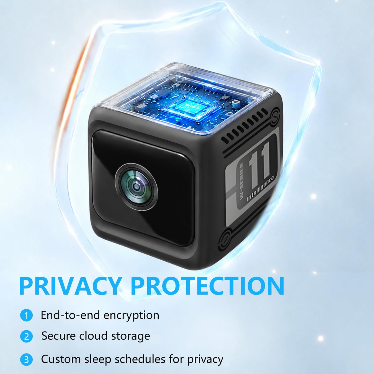MDZUI Spy Camera Hidden Camera, 4K Mini Cameras with Motion Detection, for Nanny Cam Wireless Surveillance for Indoor Home and Office Black