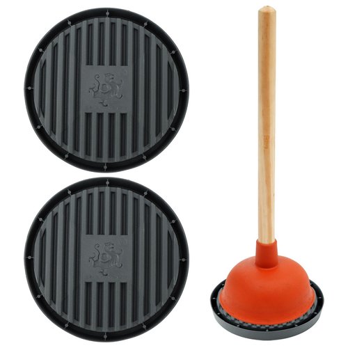 2 Pcs Toilet Plunger Tray,Universal Toilet Plunger Holder Drip Tray Piston Holder Catches Drips Wicks Water from Piston and Dries Quickly for Kitchens and Bathrooms(Grey)