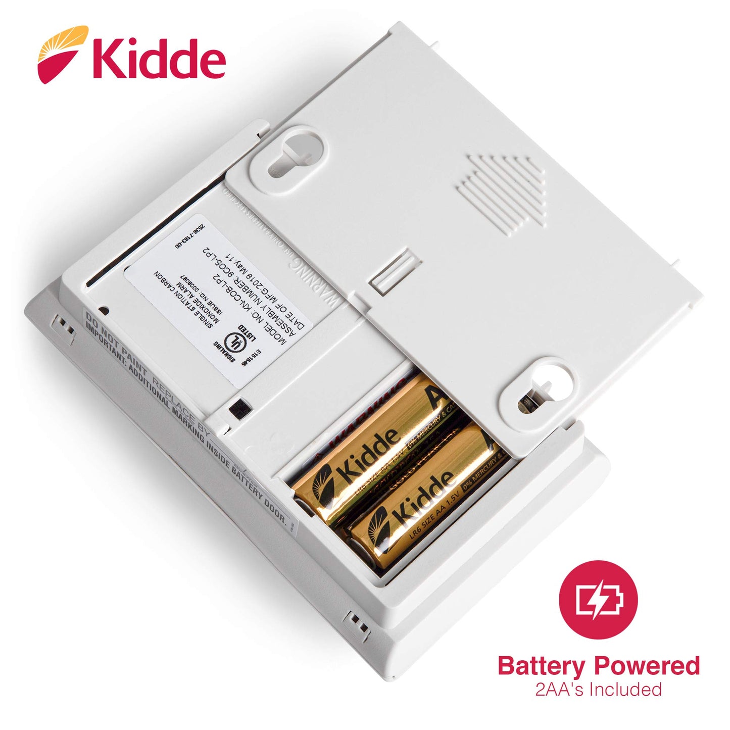 Kidde Carbon Monoxide Detector, AA Battery Powered, Portable for Travel or Home, 85 dB Alarm, LED Status Indicators, 3rd Edition, 6 Pack