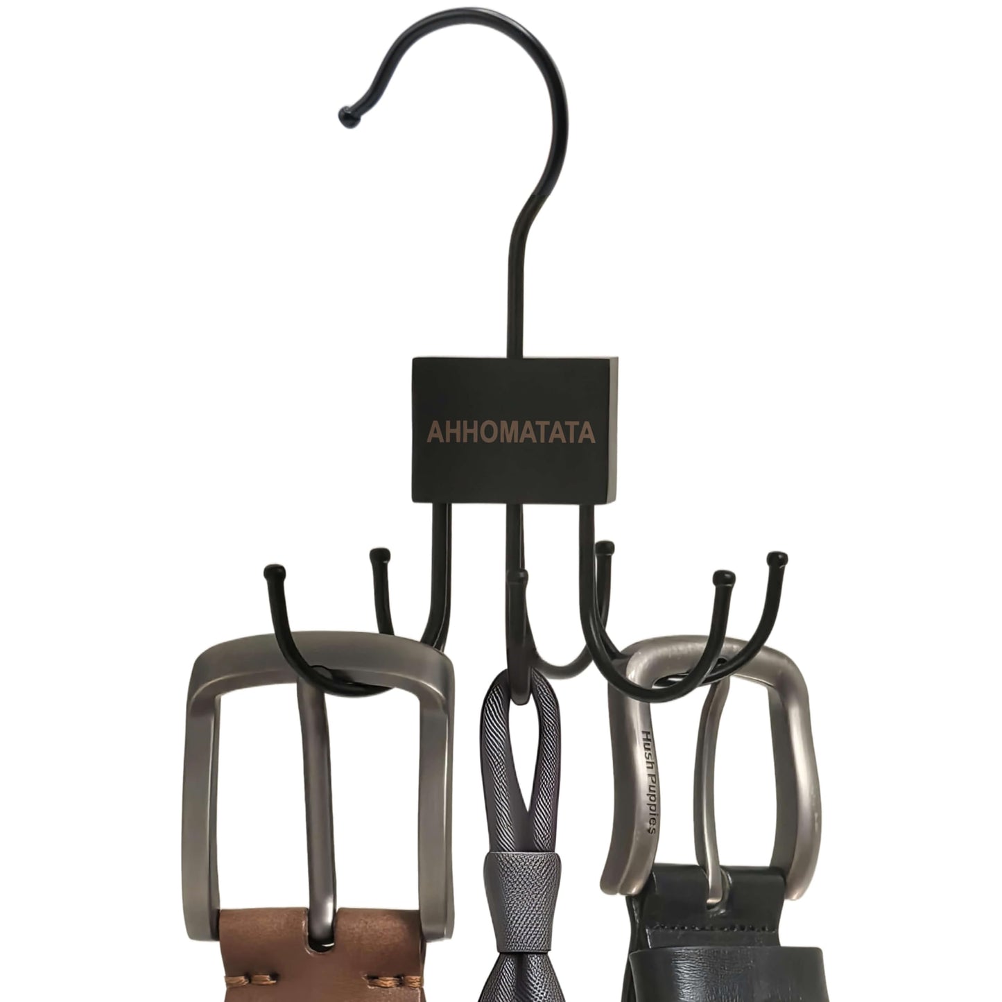 AHHOMATATA Belt Hanger for Closet 2Pcs | Sleek Black Belts Organizer, Minimalist Belt Display Rack & Holder, Modern Closet Hangers & Storage Solution, Perfect Closet Organizers for Tank Top,Scarf,Bra