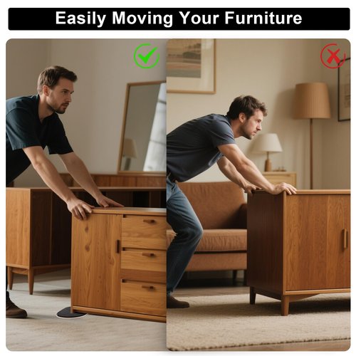 8PCS Furniture Sliders, 9-1/2" X 5-3/4" Large Furniture Movers Sliders, Reusable Sliders for Furniture on Carpet for Heavy Furniture, Furniture Moving Made Simple!