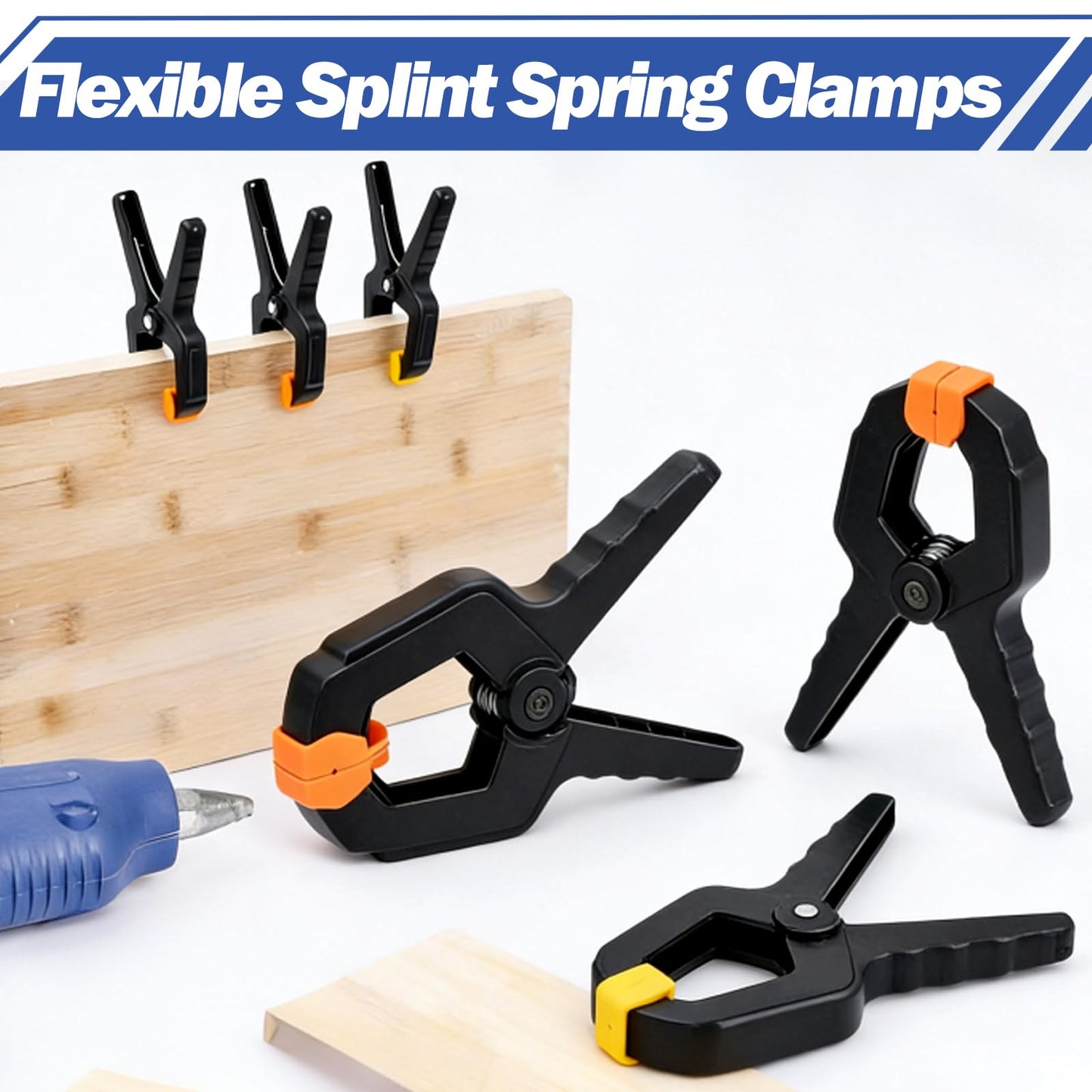 14 Pack Spring Clamps, Backdrop Clips, Balloon Arch Clips, 3.5 inch Heavy Duty Clip Plastic Small Spring Clip, Wood Clamps for Backdrop Stand, Crafts, Tarp, Woodworking, Pool Cover, Photography