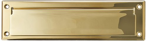 Baldwin Estate 0012.003 Letter Box Plate in Polished Brass, 13" x 3.625"
