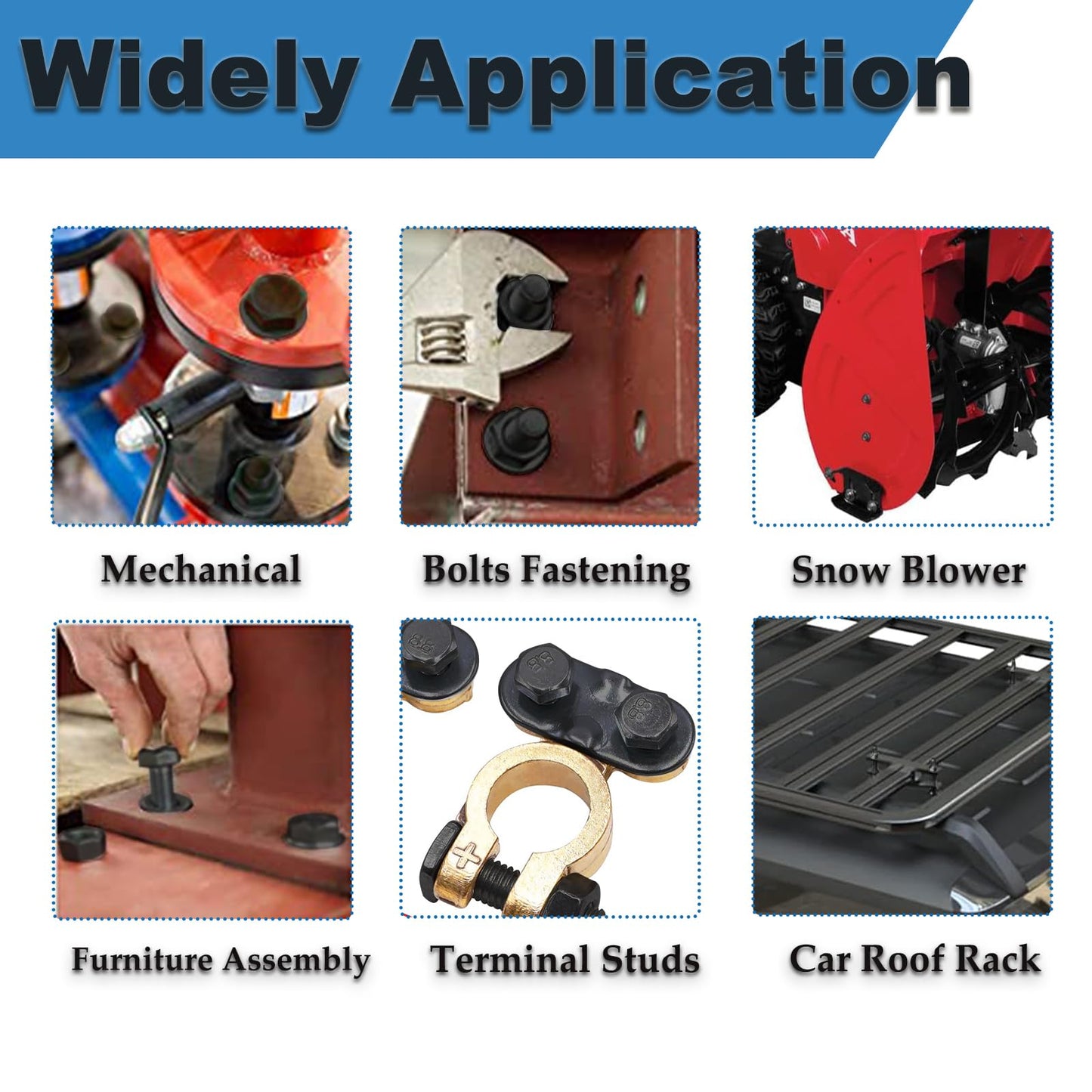 20Pcs M8 Hex Bolts M8x30mm Carbon Steel Grade 12.9 Black Oxide 1.25mm Pitch Fully Threaded Hex Tap Bolts Hexagon Head Screw Machine Bolts Right Hand