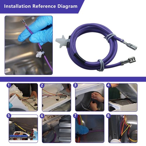 WE49X37037 Dryer Heater Wire Repair Kit Compatible with GE & Hotpoint Dryers Replaces WE49X32946 AP7217217 PS17137283 EAP17137283 For GE WE49X37037 Dryer Heater