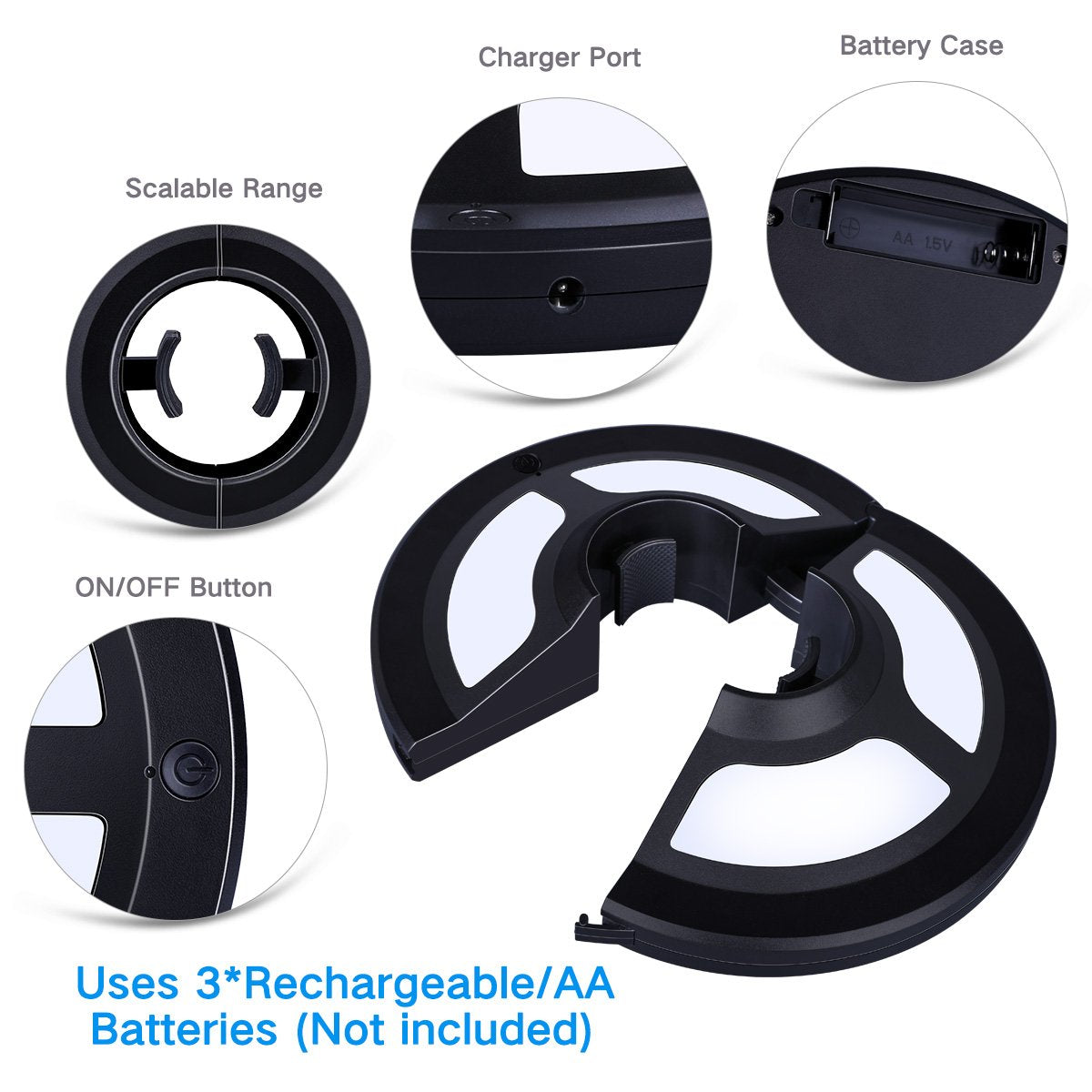 OYOCO Patio Umbrella Light 2 Brightness Mode Cordless 36 LED Lights at 220 lux- 3 x AA Battery Operated, Umbrella Pole Light for Patio Umbrellas, Camping Tents or Outdoor Use(36 LED Cool White)