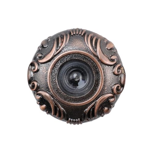 Savagrow Red Bronze Door Viewer with Rotating Cover, Metal 220 Degree Wide Angle Peep Eye Hole, Fits 2-2/3" to 4-1/8" Front Doors