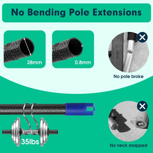 Pole Saw, Manual Pole Saw with 6.5FT Extension Rod for High Branches Tree Trimming Cutting, Long Pole Pruning Pole Saw Cutter for Yard Garden, Stainless Steel Tree Pole Pruner