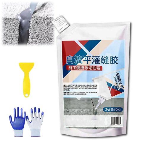 Concrete Crack Filler, Heavy-Duty Concrete Crack Repair Adhesive, Quick-Drying Caulking Sealant for Professionals, for Outdoor Concretes, Home Repairs, and Renovations (Grey,200G)