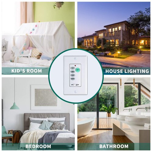 Eogifee Universal Ceiling Fan Wall Control 3 Speed Wall Mounted Fan Control Full Range Dimmer UC-9050T CHQ9051T…