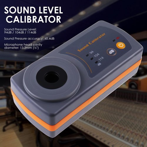 Professional Sound Level Calibrator Decibel Meter Calibration with Three Calibration Level at 94dB & 104dB & 114dB, SPL Meter Calibrator for dB Noise meter