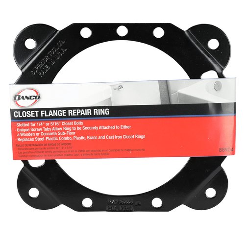 Danco 88904 Toilet Flange Repair Ring, Steel, [Finish]<, For Use With 1/4 in or 5/16 in Closet Bolts