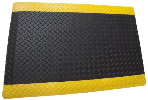 Rhino Mats, American Classic Diamond Anti-Fatigue Mats, Industrial Ergonomic Comfort Standing Mat for Work, Home, Garage, Office, Kitchen or Anywhere (Black/Yellow 9/16" Thick, 2 FT. x 3 FT.)