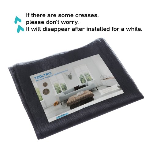 TOOLTRIZ Windows Screen and Screen Door Replacement, 48"x118" Durable Fiberglass Screen Mesh - Screen & Sliding Screen Door Repair for Patio & Window
