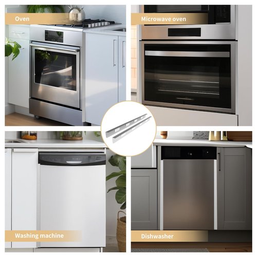 MOFINO Stove Gap Covers 316 Stainless Steel Stove Gap Filler Oven Side Gap Filler Between Stove and Counter Slide In Range Trim Kit for Kitchen 2 Pack(23.2” Silver)