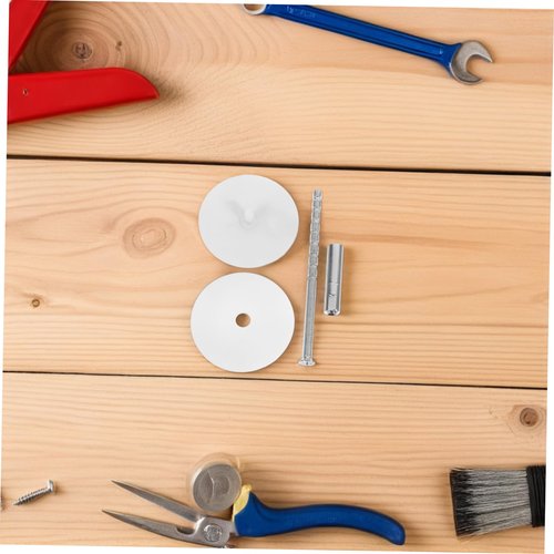 Cabilock 1Set Door Hole Cover Plate Round Filler Plate for Door Knob and Deadbolt Lock Simple Installation Enhanced Security Elegant Design White Finish