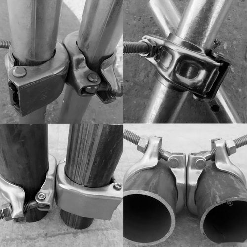 PHLKJL Scaffolding Clamps, British Type, For 1-3/4" to 1-9/10" OD Tube, Swivel at Any Angles,Galvanized, 4 Pack (XZKJ48)