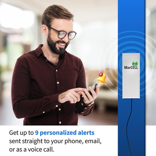 MarCELL Cellular Temperature, Humidity & Power Monitor (Verizon) - Made in The USA - RVs, Pet Safety Monitoring, Second Home Monitoring, Greenhouse Monitoring,- 24/7 Monitoring & Instant Alerts