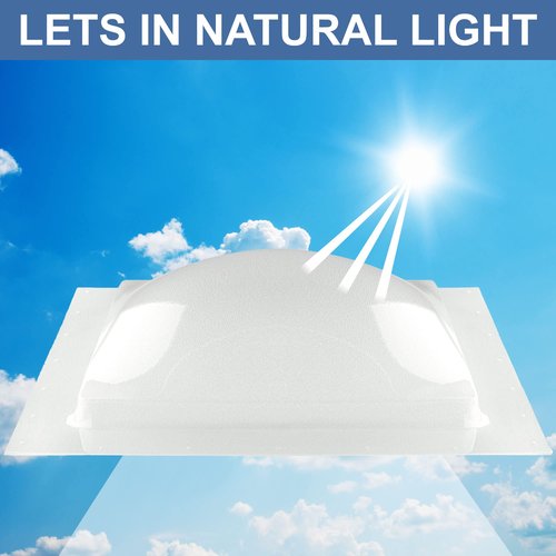 RecPro RV Skylight Outer Dome | 14" x 14" Universal Outer Skylight (Smoke)