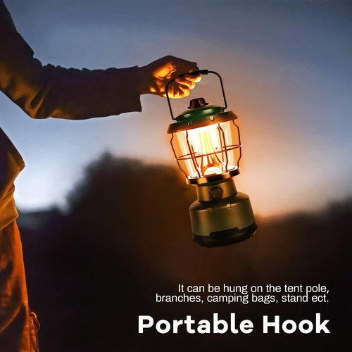 LED Camping Lantern, Rechargeable Batteries Powered Lanterns 2500LM, Water Resistant Emergency Lantern for Power Outage, Hurricane, Hiking