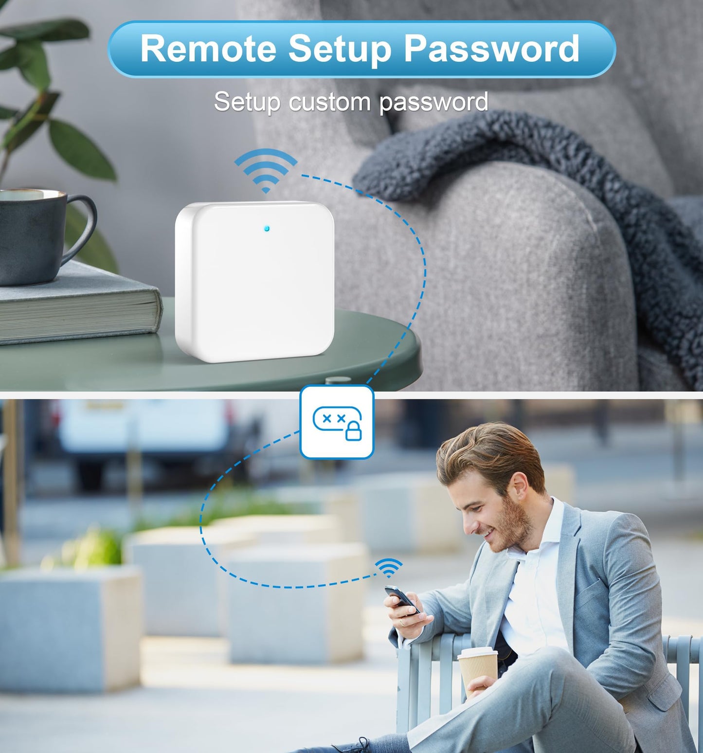 Veise G2 Gateway, Smart Deadbolt WiFi Gateway, Remote Control, Compatible with DD Lock APP and TT Lock APP Remote Control