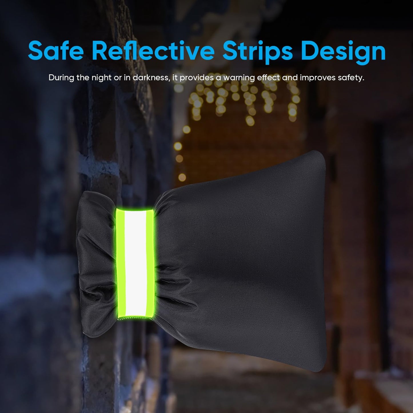 2Pack Outdoor Faucet Covers for Winter - Pro 6.7" W x 8.3" H Outdoor Water Faucet Cover Socks for Winter Freeze Protection Pipe Insulation Reusable Waterproof Insulated Spigot backflow Cover,Black