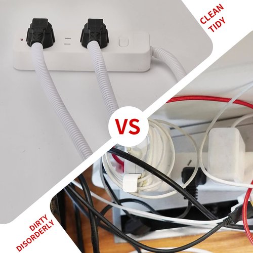 30 ft Dog Cat Cord Protector Electric Wires Covers Wire Loom Tubing Protect Wires from Rabbits, Cats and Other Pets