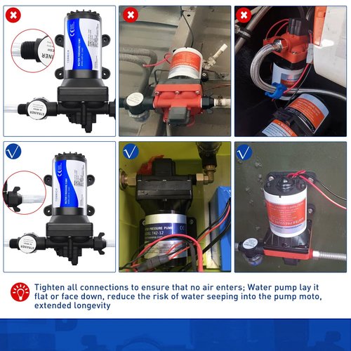 TDRRICH Water Pressure Booster Pump for House，110V RV Water Transfer 5.5GPM 30PSI-75PSI Self-priming Pump,Diaphragm Power Water Pumps for Boats Inline Garden Hose Lawn Camper Sprinkler Irrigation