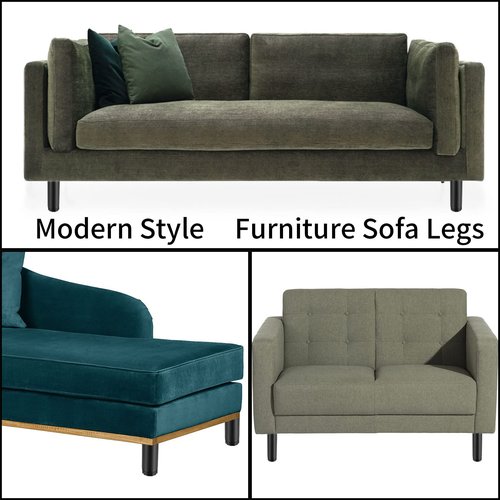 Fulushouxi 4 Pcs Furniture Legs, Metal Cabinet Legs, 6 inches/15 cm Adjustable Furniture Support Feet for Kitchen Shelves Sofa Table Chair Desk Cupboard Furniture Adjustable Legs Feet Foot
