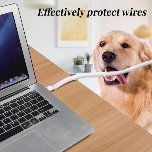30 ft Dog Cat Cord Protector Electric Wires Covers Wire Loom Tubing Protect Wires from Rabbits, Cats and Other Pets