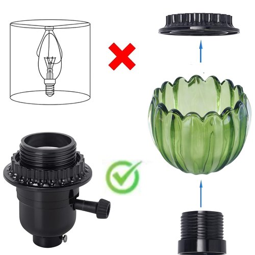 Glass Green Tulip Lamp Shades Set of 2 Small Flower Art Blown Lampshades,1.58lb,1.65" Top x 5.5" Diameter x 3.9" Height,Replacement Mini Lamp Shade for Floor Lamp Table Wall Lamp Chandelier Decor
