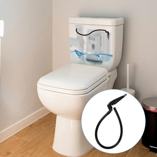 3pcs Toilet Refill Tube and Clip Replacement, Rubber & Plastic Toilet Tank Replacement Hose Kit Fill Overflow Parts Compatible with 100 200 200A 400A and Most Other Valves