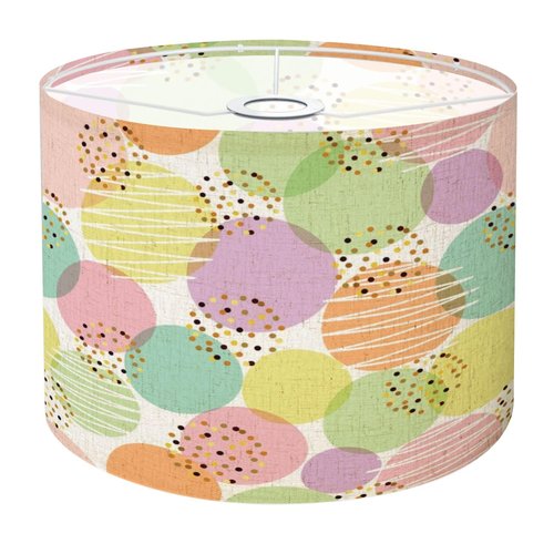 Lamp Shade Seamless polka dots pastel color Drum Lampshade for Floor Lamps Table Lamps Pendant Light 8.9"x11" Linen Lampshades Replacement Large Lamp Shade