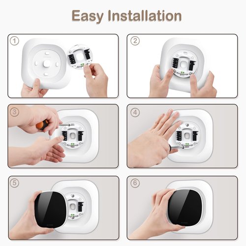 CaseBot Wall Plate for New 2025 ecobee Smart Thermostat Essential Thermostat, Practical and Stylish Trim Plate Bracket Cover Mount Holder, White