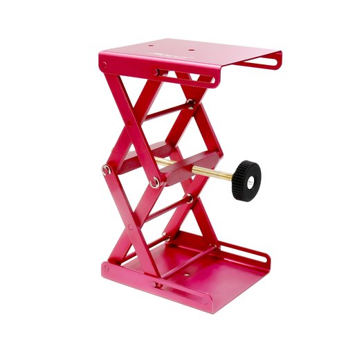 Maccx Lab Support Jack, Red Color, Aluminum Table, Dim of Platform 4.8"x5.5" Max. Height up to 9.5", LSJ140-001
