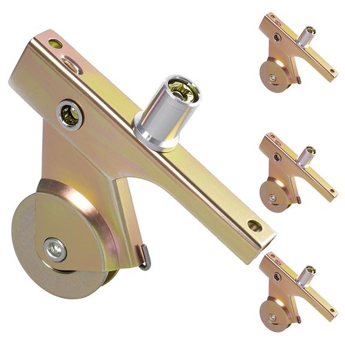 4-Pack Steel Sliding Screen Door Rollers Replacement,1" Height Adjustable Gliding Screen Door Wheels Replacement Kit for Patio & Garage Repairs, Replaces B701, B702, B814, 84-074