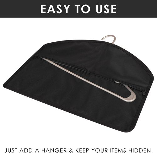 2 Pack Hanger Diversion Safe, Hidden Pocket for Valuables Fits Under Hanging Clothes, Portable Hidden Safe for Home & Travel Security Storage, Secret Compartment Hanger (Black)
