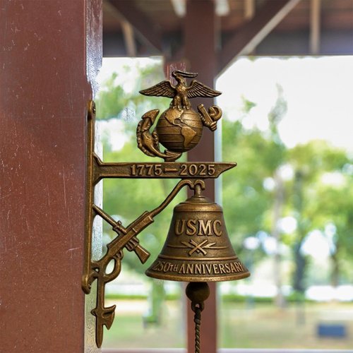 USMC 250th Anniversary Commemorative Doorbell,Patriotic Veteran Gift Easy Install Loud Chime for Home