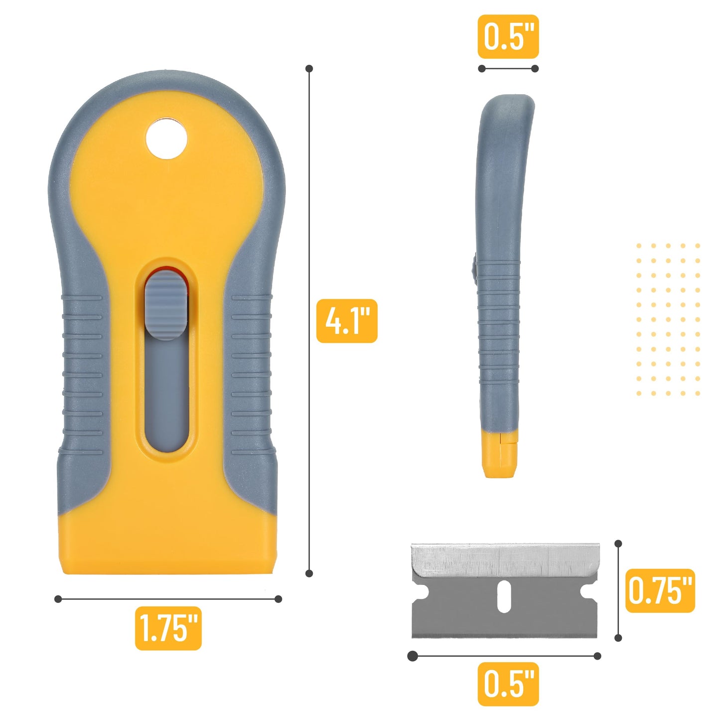 Bates- Razor Blade Scraper, 2 Pack, Razor Scraper Set with 30 Extra Blades, Razor Scraper, Window Scraper, Scraper Tool, Glass Scraper, Scraper Blades, Blade Scraper, Razor Blade Retractable.