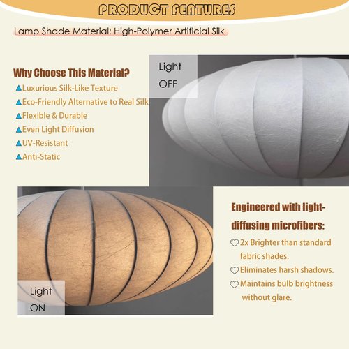 APLampara Lantern Pendant Lights Japanese 11.8" Imitation Silk Pendant Light White Lantern Chandelier Small Wabi Sabi Pendant Light Fixtures for Dining Room Kitchen Island Bedroom Girls Room