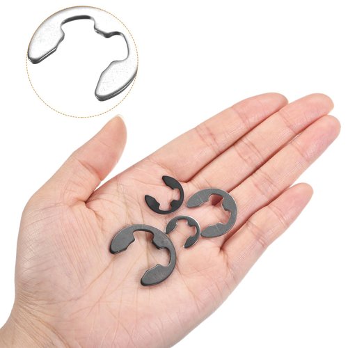 AXK 120/200 PCS/BOX 304 Stainless Steel Stainless Steel E Clip washer Assortment Kit Circlip retaining ring for shaft fastener M1.5~M10 (120)