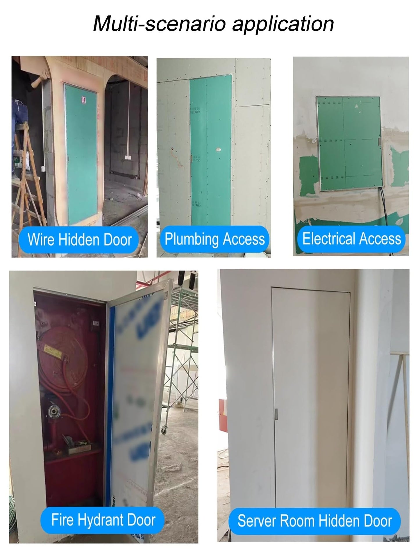 Flush Mount Gypsum Board Plumbing Access Door, Drywall Access Panel, Aluminum Frame Inspection Hatch(Left,40X75CM)