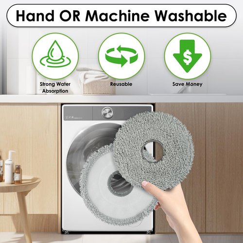 (6 Pack) X50 Ultra Replacement Mop Pads for Dreame X50 Ultra/ X40 Ultra/ X30 Ultra/ L10s Ultra L10s Pro Gen 2 L10s Pro Ultra L10s Plus L40 Ultra Mova P50 Ultra P50 Pro Ultra P10 Pro Ultra Robot Vacuum