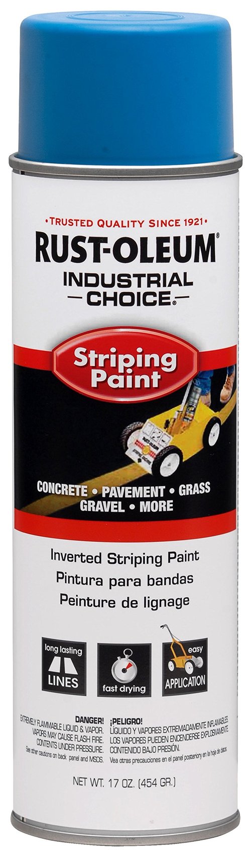 Rust-Oleum 263446 Industrial Choice Inverted Striping 18 oz Spray Paint, Dark Blue/Blue