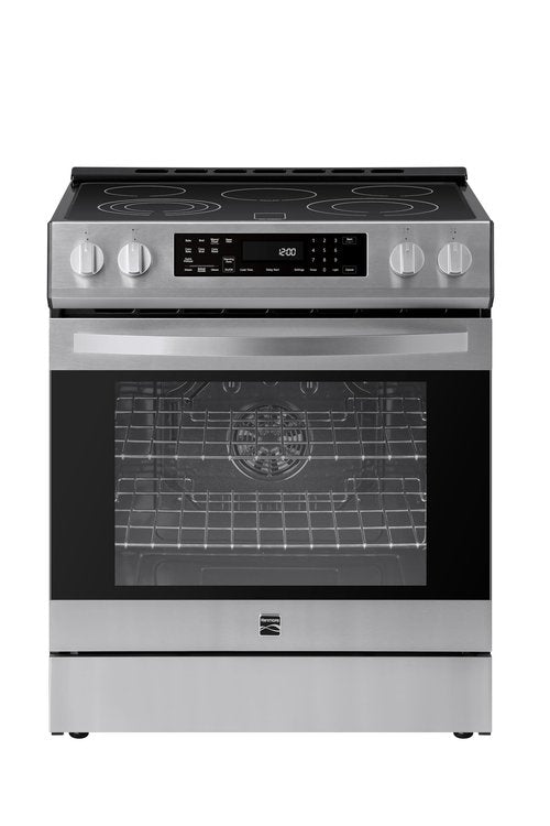 Kenmore 22-96833 5.6 cu. ft. Front-Control 5 Element Electric Range Stove with Triple and Dual Ring Elements, Steam Clean Oven, Precision Set Controls