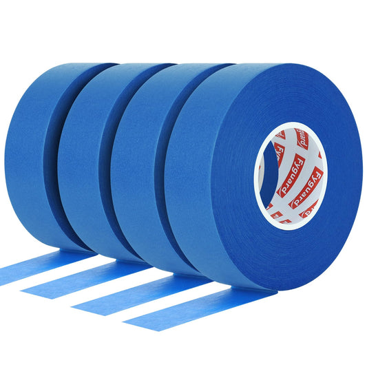 Fyguard 4 Rolls Blue Painters Tape, 1Inch x 55 Yards - Multi-Surface Masking Tape for Wall Painting & DIY Home Use