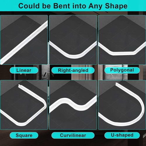 Hi-Na 3ft/5ft/6ft/8ft10ft Collapsible Shower Threshold Water Dam Water Barrier for Shower and Water Stopper Keeps Water Inside Water Threshold for Wet and Dry Separation (5ft, white)