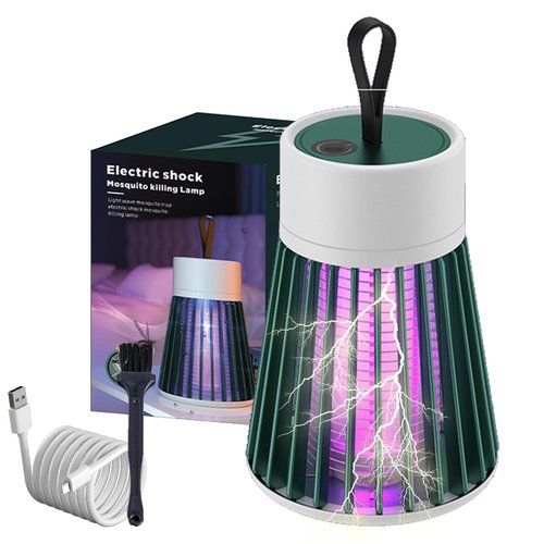Mosqishock Mosquito Lamp, 2025 Mosqishock Mosquito Zapper, 2 in 1 Portable Cordless Outdoor Waterproof Camping Lamp, USB Rechargeable Lighting Mute Waterproof for Camping Patio Travel (1PCS-B)