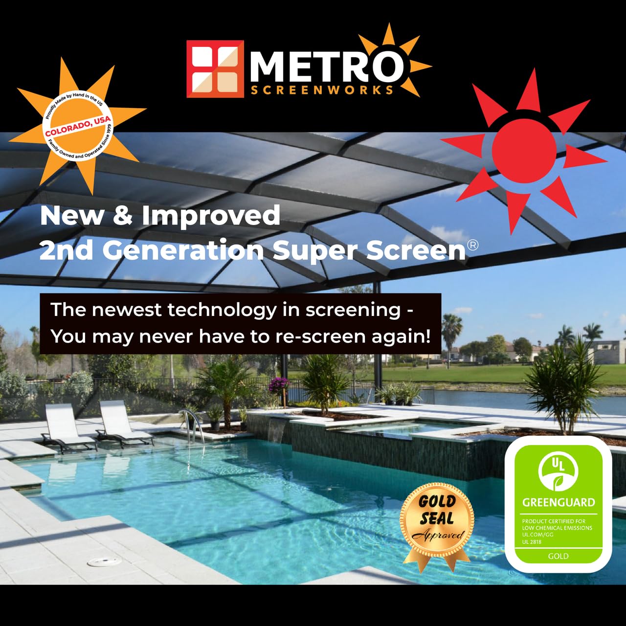 Super Screen 17/20, (48 in x 100 ft) - Weather & Pet Proof Screen Replacement - Porch & Patio Screen Mesh - Durable Pet Screen Mesh Roll Window Screen - Tiny Insect Bug Mesh, Dog & Cat Proof Screen
