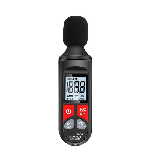 Decibel Meter - Accurate Sound Decibel Meter 30dB to 130dB, Portable Digital DB Meter with LCD Backlit Display, Fast/Slow Response, Maximum/Minimum Sound Level Meter for Home, Office, and Industry